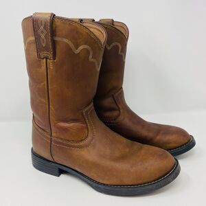 Justin Boots Brown Leather Cowboy Boots